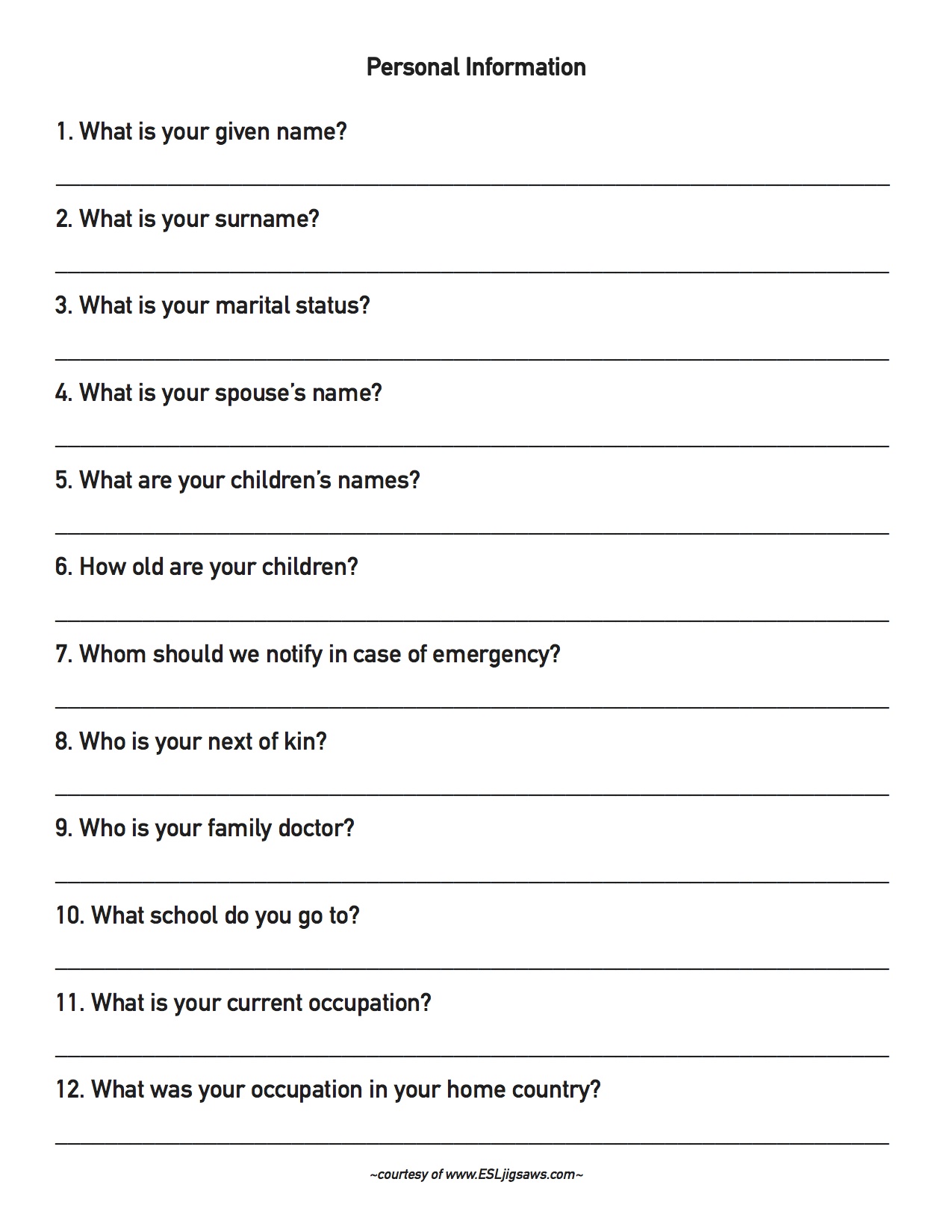 Information question. English задания на personal information. Карточка personal information. Personal information exercises. Questions for personal information.